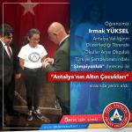 Irmak Yüksel Antalya'nın Altın Çocukları arasında yerini aldı.