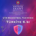 U14 basketbol takımımız Türkiye 6.sı